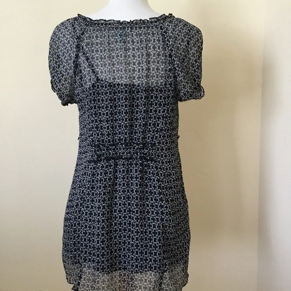 Motherhood Top Blouse Sheer Black & White Size XL - Picture 4 of 7